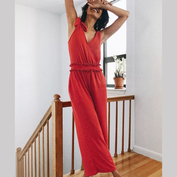 HTF Anthropologie Lourdes Waffle Jumpsuit - Picture 1 of 5